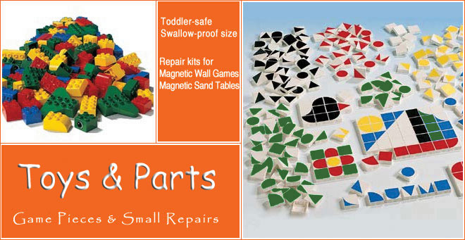 Children's waiting room toys: wall toys, play tables, magnetic sand tables. 